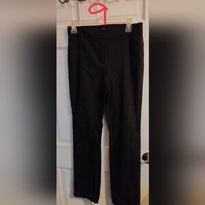 Suzy Shier Charcoal Pinstripe Straight Leg Pants